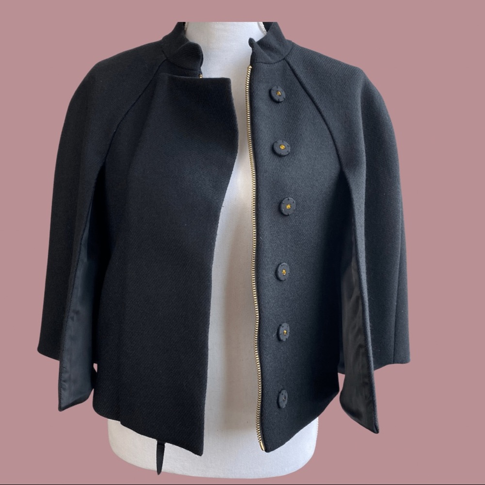 BCBGMAXAZRIA Wool Cape Coat